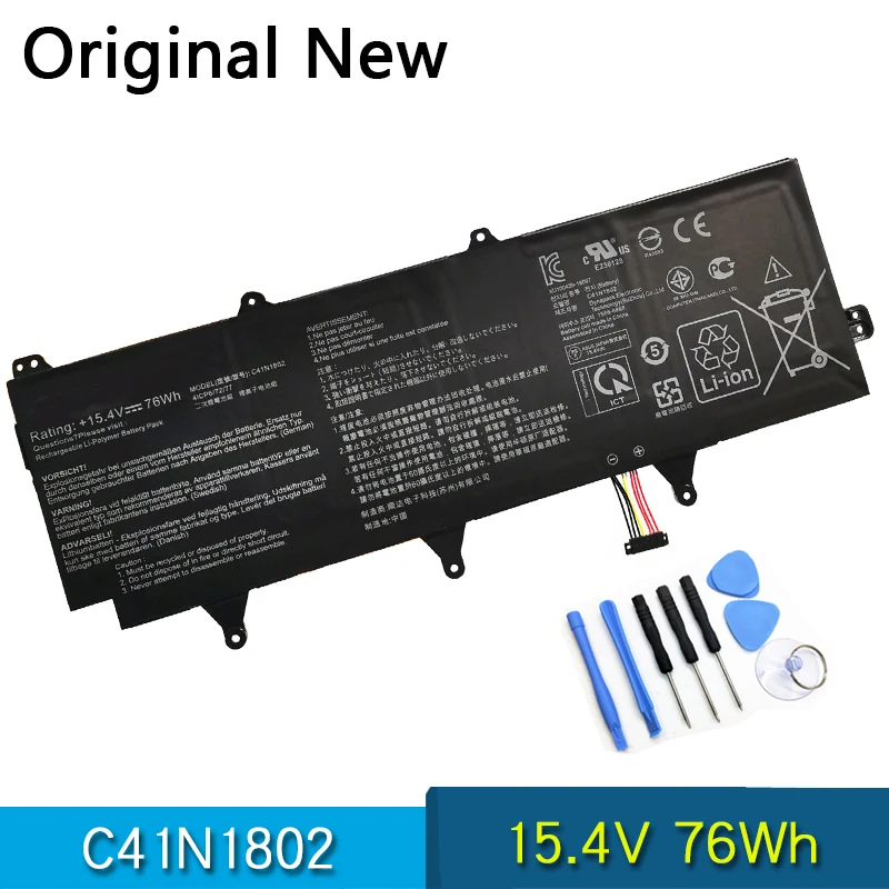 

Новинка, оригинальная модель C41N1802 Аккумулятор для ноутбука ASUS ROG Zephyrus S GX701G GX701GX GX735GV GX735GW GX735GVR GX701GV-EV052T 15,4 V 76Wh