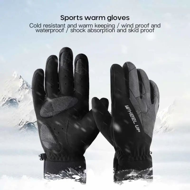 

Зимние лыжные перчатки Wheelup, водонепроницаемые ветрозащитные перчатки для сенсорного экрана, теплые перчатки для спорта на открытом воздух...