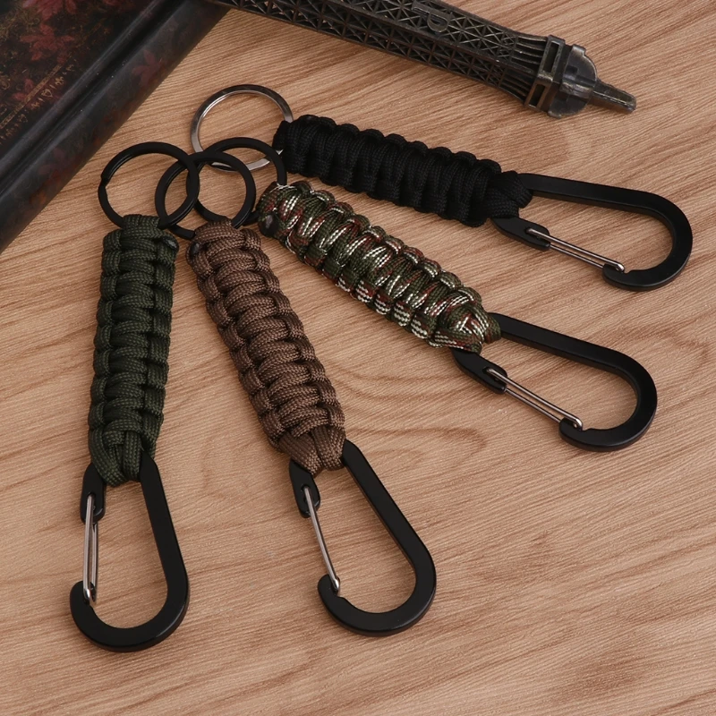 

Survival Paracord Keychains Carabiner Paracord Keychain Clip Paracord Lanyard
