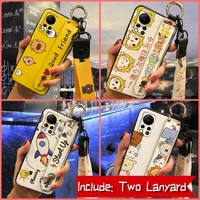 Cartoon New Phone Case For infinix HOT 11S NFC X6812B New Arrival Original Back Cover Soft Lanyard