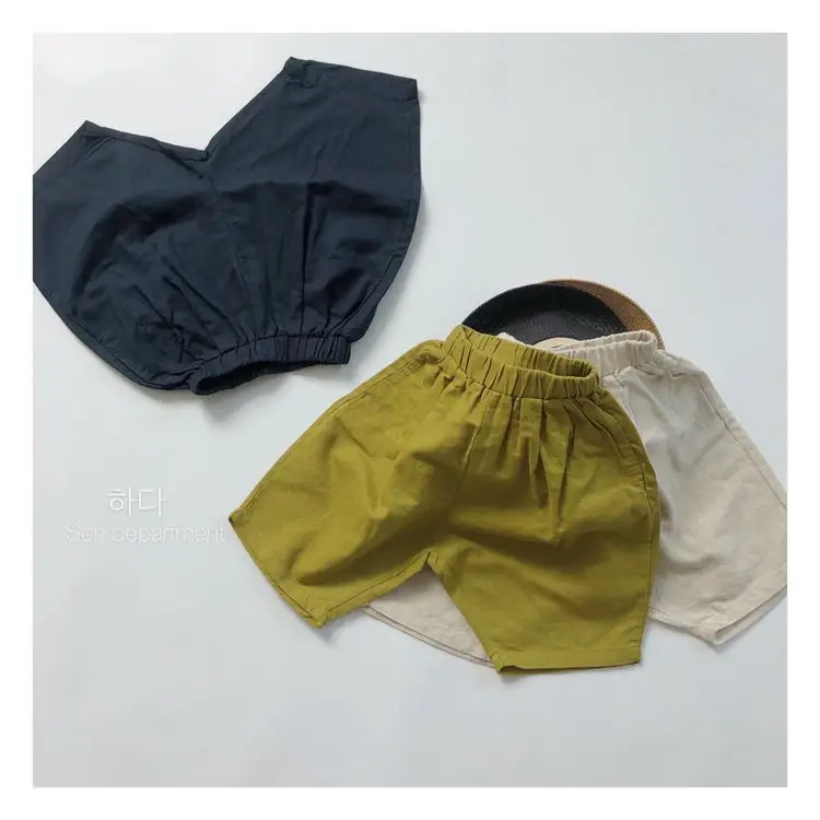 

Summer Toddler Kids Boys Girls Solid Cotton Casual Shorts