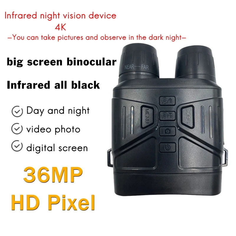 NV4000 200M HD Night Vision Binoculars Hunting Cameras Optical 850Nm HD Night Vision Binocular Night Goggles 5X