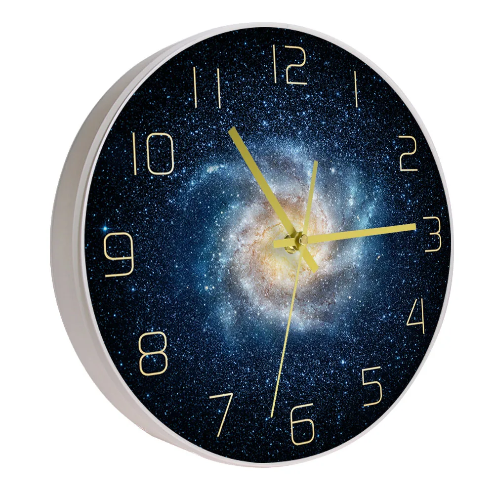 Настенные часы Galaxy космос для гостиной тихие туманность звезды настенное