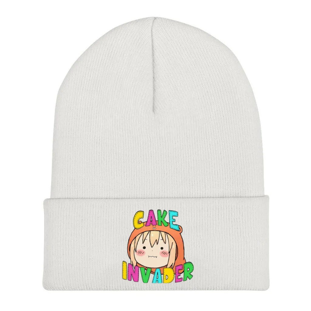 

Вязаная Шапка-бини с рисунком в стиле аниме «Инвадер торта»