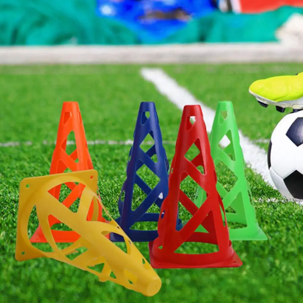 

Training Cone Bright Color Soccer Cone Square Bottom Sports Marker Abrasion Resistant 23cm Soccer Training Sign Bucket