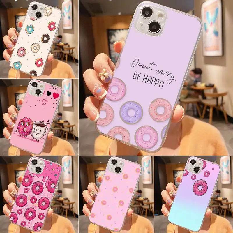 

Cute Cartoon Donut Phone Case For Iphone 7 8 Plus X Xr Xs 11 12 13 Se2020 Mini Mobile Iphones 14 Pro Max Case