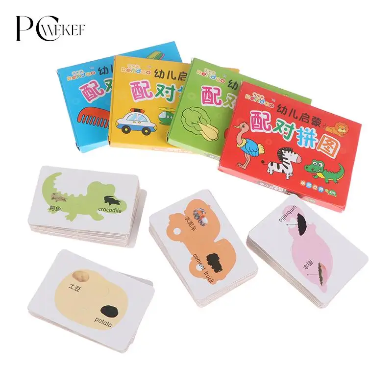 

32PCS Toddler Card Match Game Cognitive Truck Fruit Animal Life Set Puzzle Baby Children Cognitive Early Educational Puzzle Toy