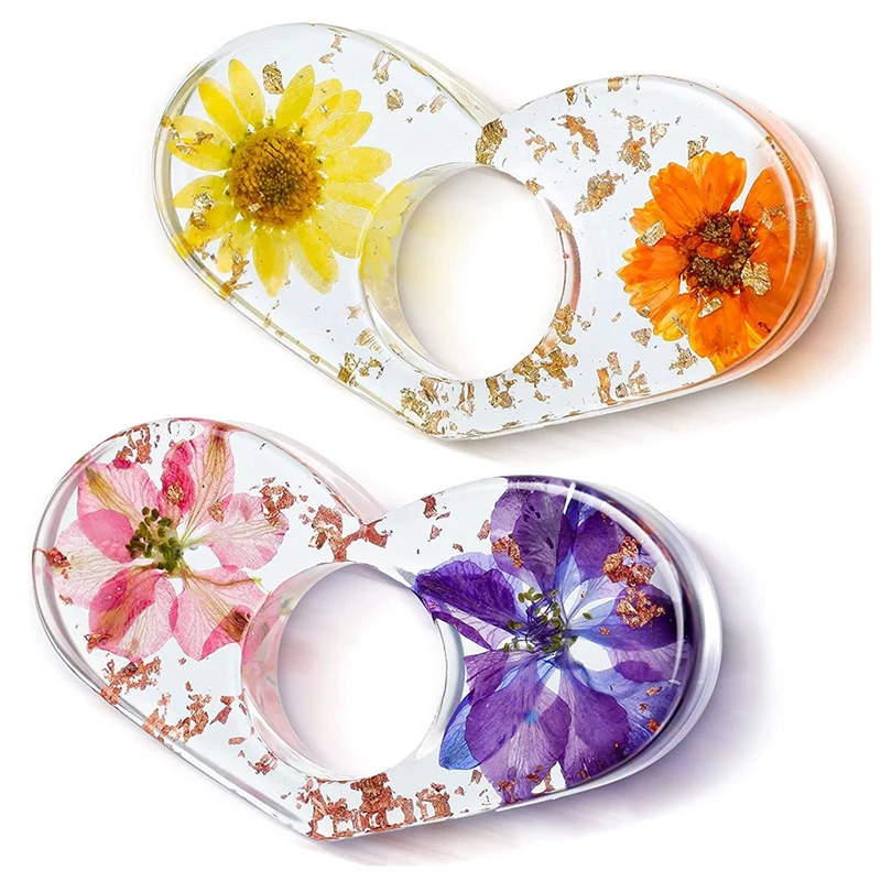 

2 шт., подставки для книг с сушеными цветами из смолы