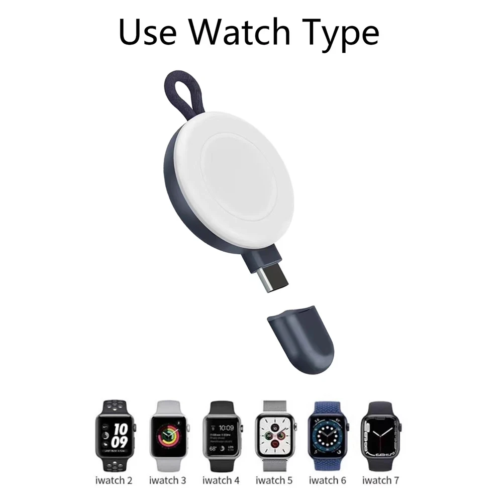 

Wireless Charger for Apple Watch 7 6 5 4 3 SE Series Portable Type C Charging Dock Station for IWatch 7 6 SE 5 4 Dock Charger