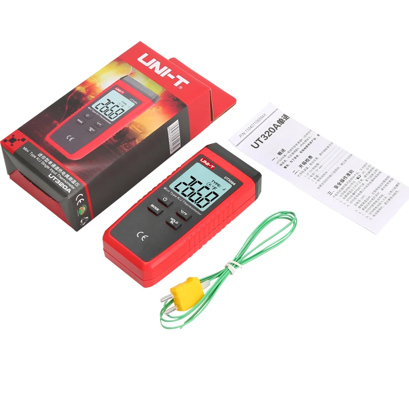 

UNI-T UT320A UT320D цифровой термометр мини двухконтактная термопара типа K J тестер температуры для жидкости-50 ℃ до 1300р. ℃