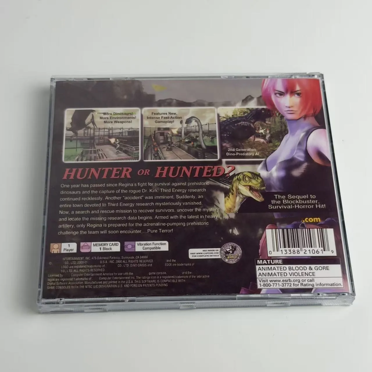 Фото Высококачественный репродукционный диск для Sony PS1: Dino Crisis 2 (версия для США с вибрацией, без инструкции) №2
