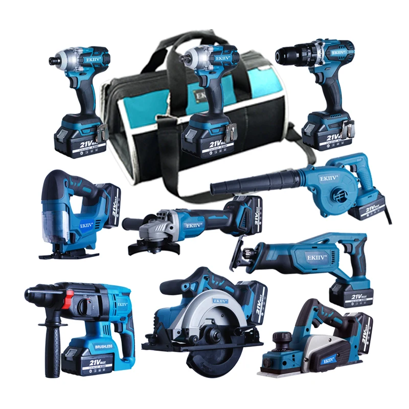 best quality 18v 15pcs in one 21v 20volt all cordless set tools power tools (15-tools) set from factory