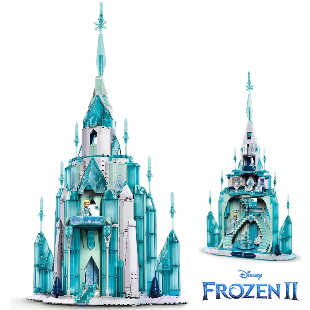 

Disney Frozen Elsa Princess Anna Ice Castle Girl House Streetview Building Block Bricks Christmas Toy Gift Kid