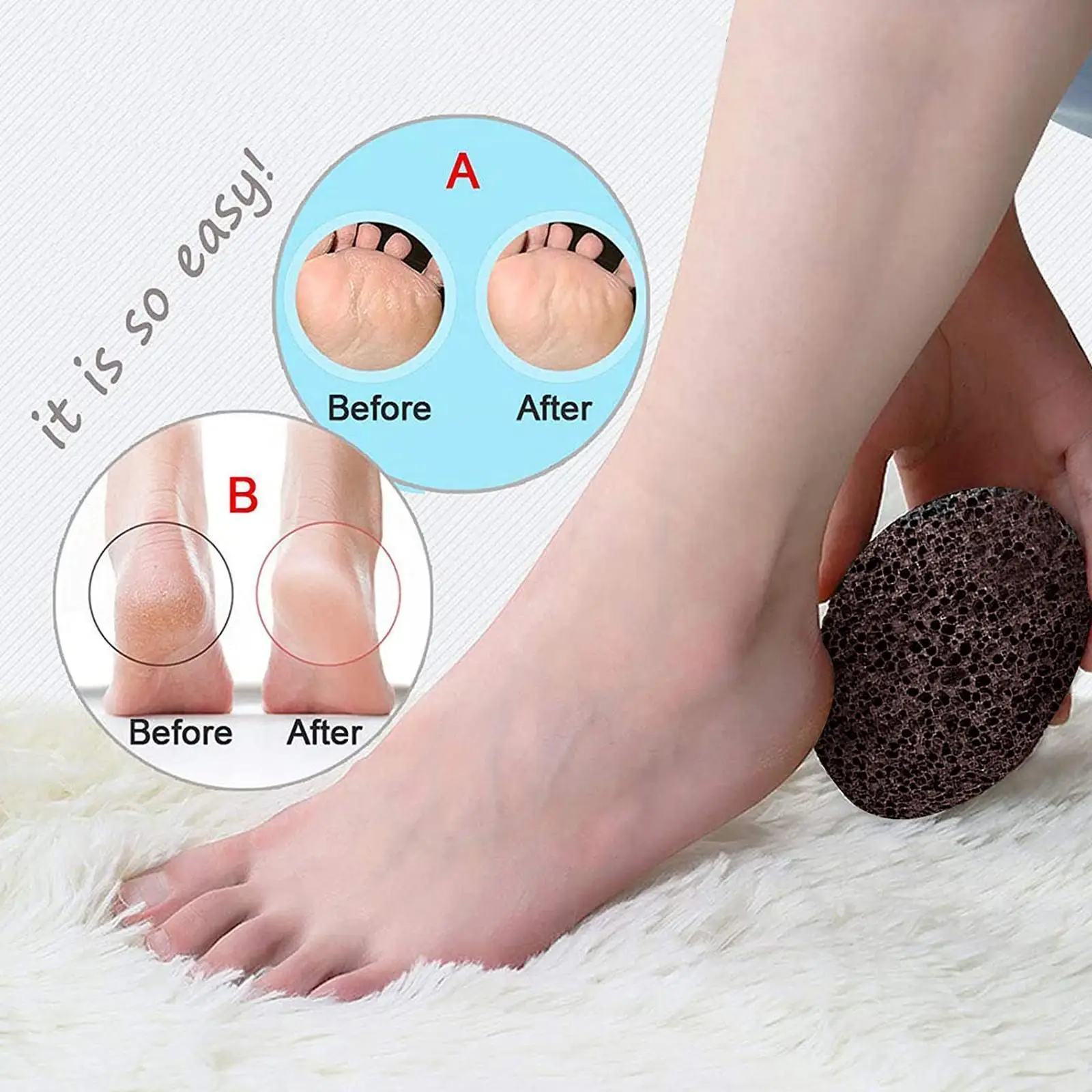 

Natural Grinding Stone Pumice Stone For Feet Exfoliator Foot Scrubber Callus Remover Dead Skin Grinding Callus Foot Care To J3K1