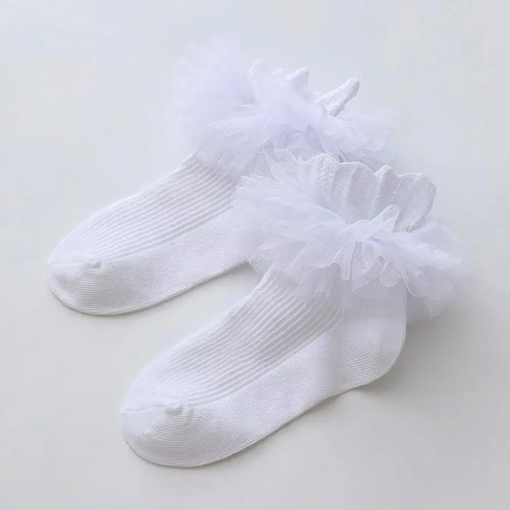 

1 Pair Ankle Socks Sweat Absorption 4 Colors No Odor Infant Girl Short Socks Baby Supplies Toddler Socks for Daily Wear