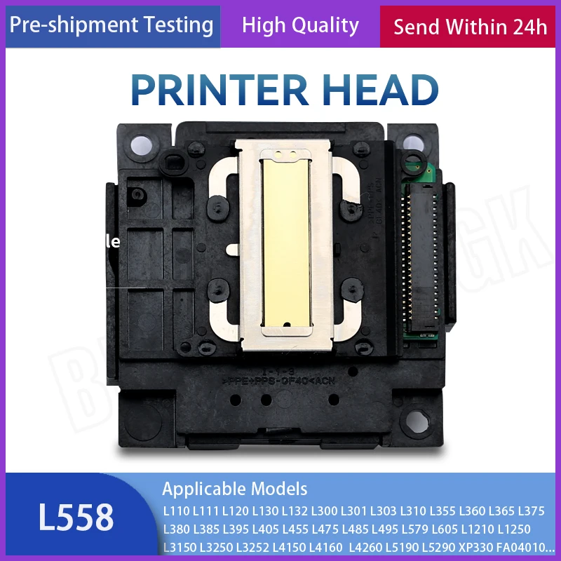 Печатающая головка L558 для Epson FA04000 L110 L111 L120 L130 L301 L303 L310 L312 L335 L350 L355 L365 L366 L375 L380 L3110