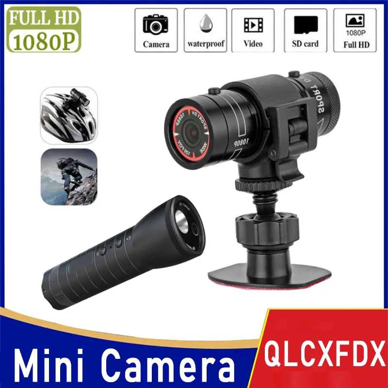 

Велосипедная спортивная видеокамера для горного велосипеда, мотоциклетного шлема, экшн мини-камера DV F9, видеокамера Full 1080p HD, автомобильный ...