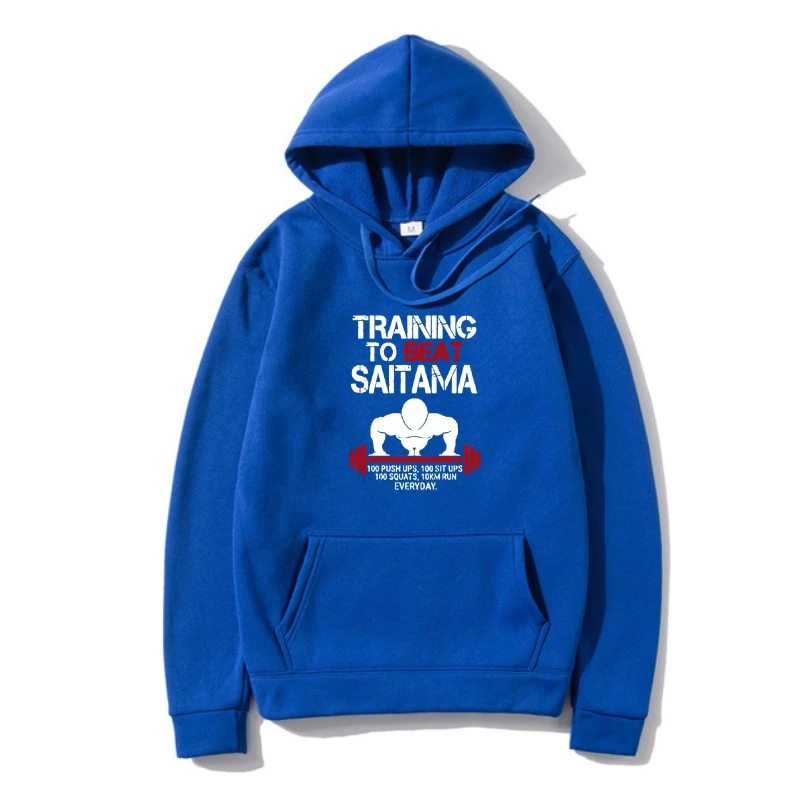 

Толстовка с капюшоном Camiseta One Punch Man-тренировочный мужской пуловер для Беа Сайтама Hoodys Качественный хлопок повседневный мужской пуловер Бес...