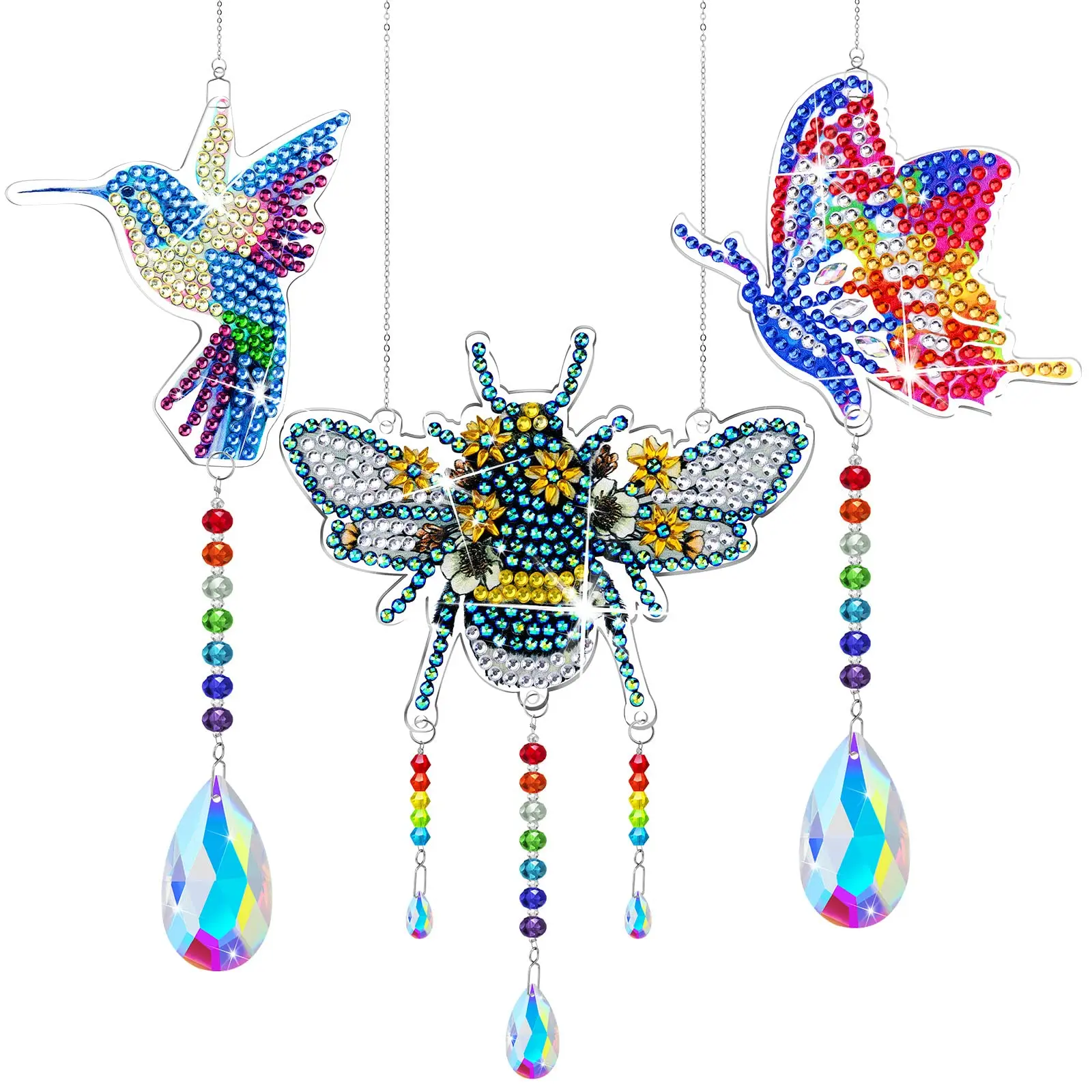 

3 шт., кристаллические Подвески в виде колокольчиков