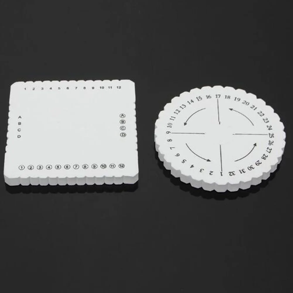 Диск/диск для плетения 2 шт. Круглый квадратный Kumihimo шнур бисероплетения лоток