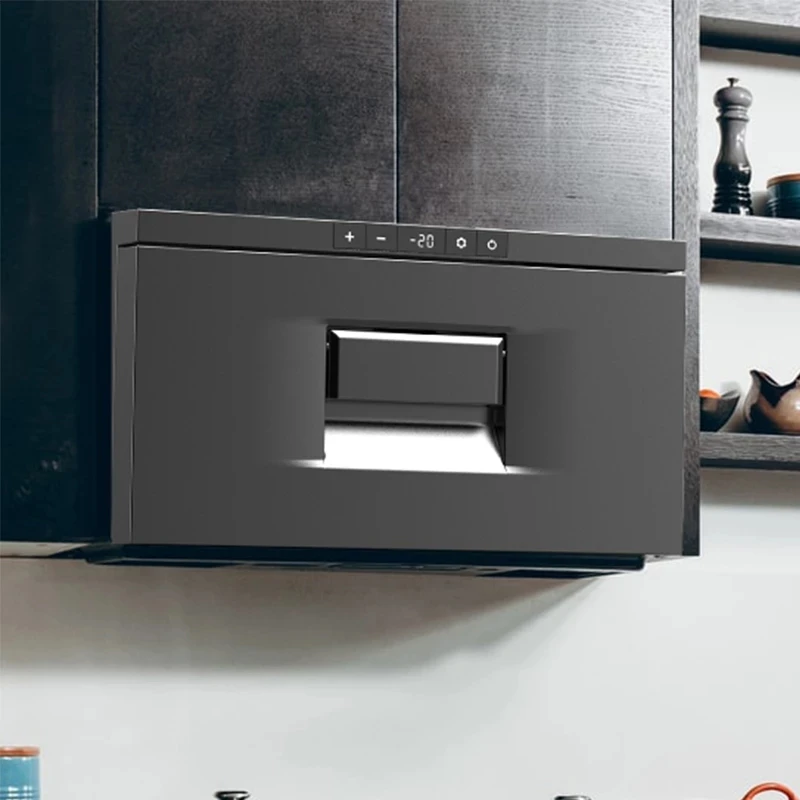 

12 and 24 Volts DC 31 Quart Built In Drawer Refrigerator Black for Car RV Truck Outdoor With Drawers