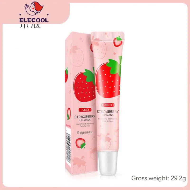 

18g Strawberry Lip Mask Sleep Mask Anti-Wrinkle Remove Lip Lines Long Lasting Moisturizing Lip Cream Relieve Dryness Lip Care