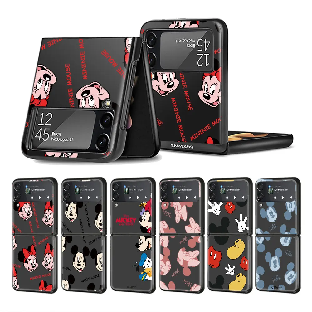 

Case Cover for Samsung Galaxy Zflip Flip3 Z Flip 5G Zflip3 Black Official Disney Minnie Mickey Red Black Classic Celular