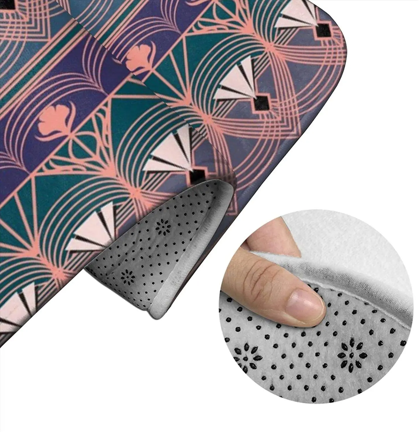 

Art Deco Scones Architec Bathroom Mat Sets 3 Piece Set Rugs Memory Foam Mat Set Toilet Seat Cover Bath Mat lid Cover