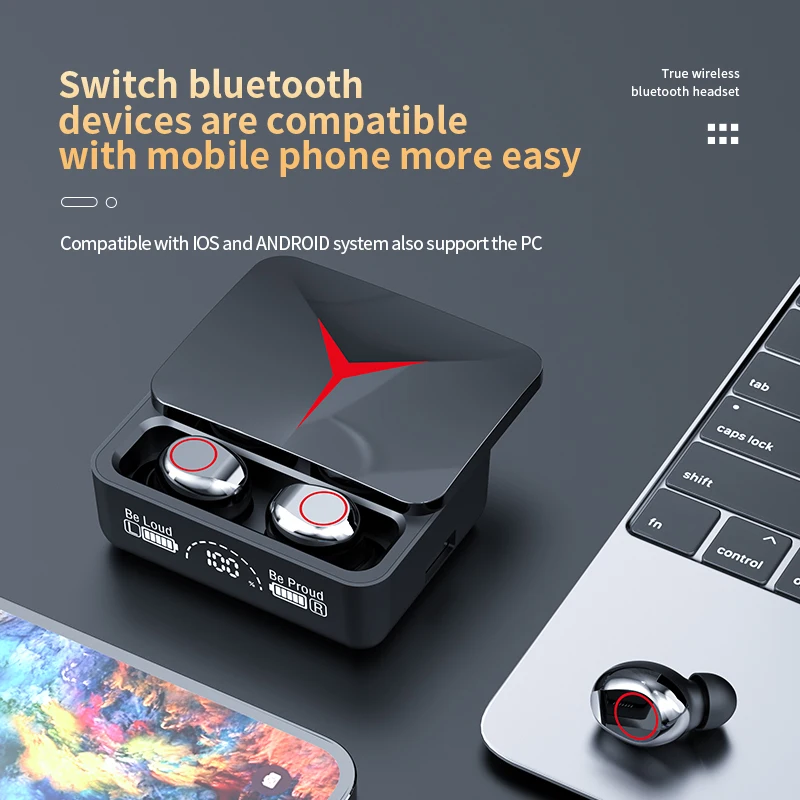 

Оригинальные беспроводные наушники TWS M90, Bluetooth 5,3, наушники с сенсорным управлением, спортивные наушники, музыкальные наушники, гарнитура дл...