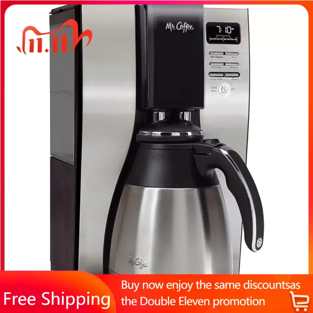 

Programmable Coffee Machine With Auto Pause Coffee Maker 10 Cups Stainless Steel Espresso Electric Home Coffee Maker