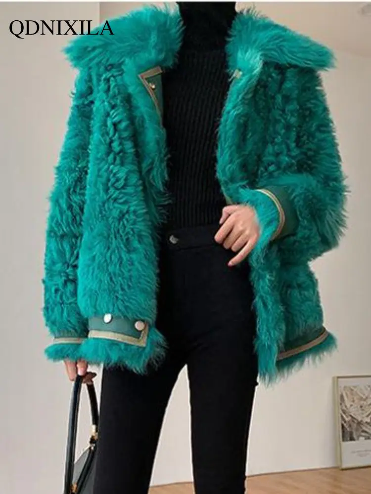 Winter Jacket Women 2022 New Fur All-in-one Loop Fur Lamb Coat Women's Short Faux Fur Coat Winter Coat for Women Fur Coat Women