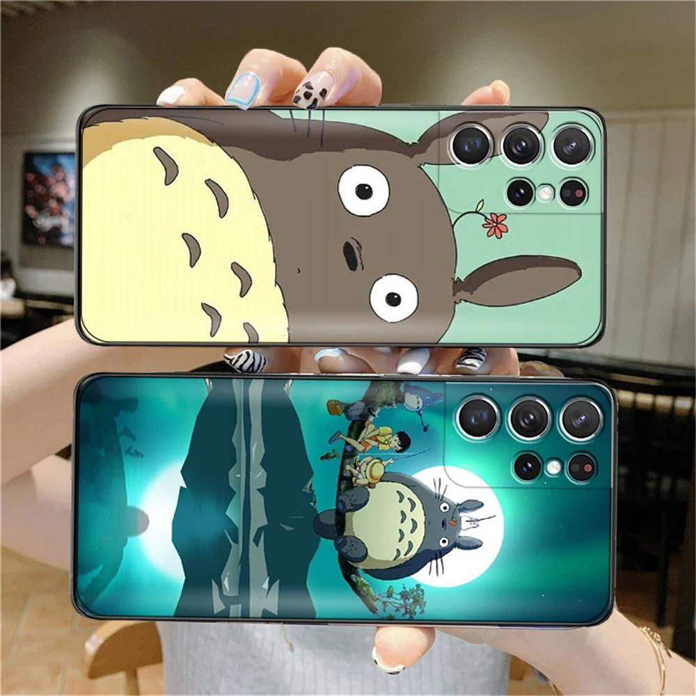 

Japan Anime Totoro Miyazaki Phone Case For Samsung Galaxy S22 S21 S20 Ultra FE 5G S22 S10 10E S9 Plus Silicone Cover Carcasa