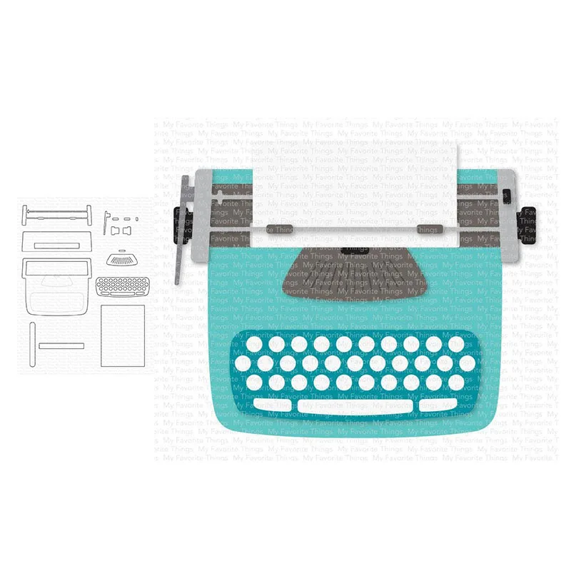 

Typewriter Shape Mold Craft Embossing Stencil for Scrapbooking Frame Handmade Tools Album Model Punch Blade Decoration Template