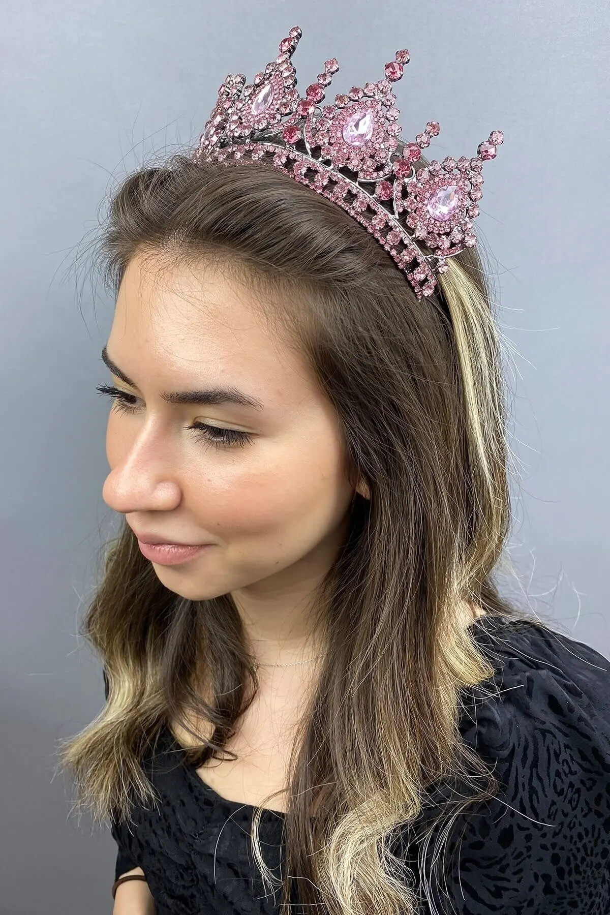 

Bridal Accessories antoite smoky Ahu Model Bridal Crown Wedding Handmade For Bride And Bridesmaids