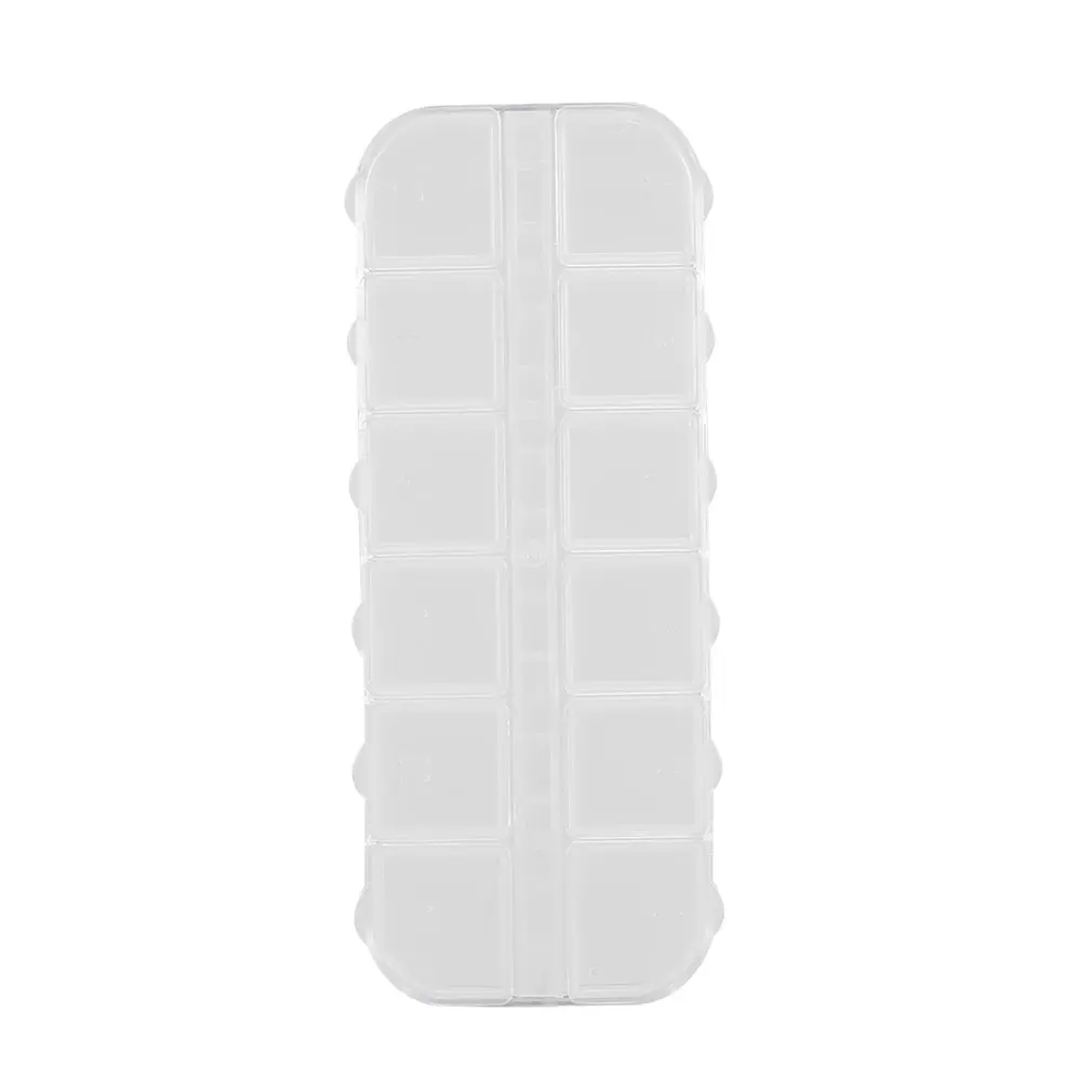 

12/28 Grid Compartment Transparent Medicine Jewellery Packing Plastic Removable Nail Art Tool Storage Case