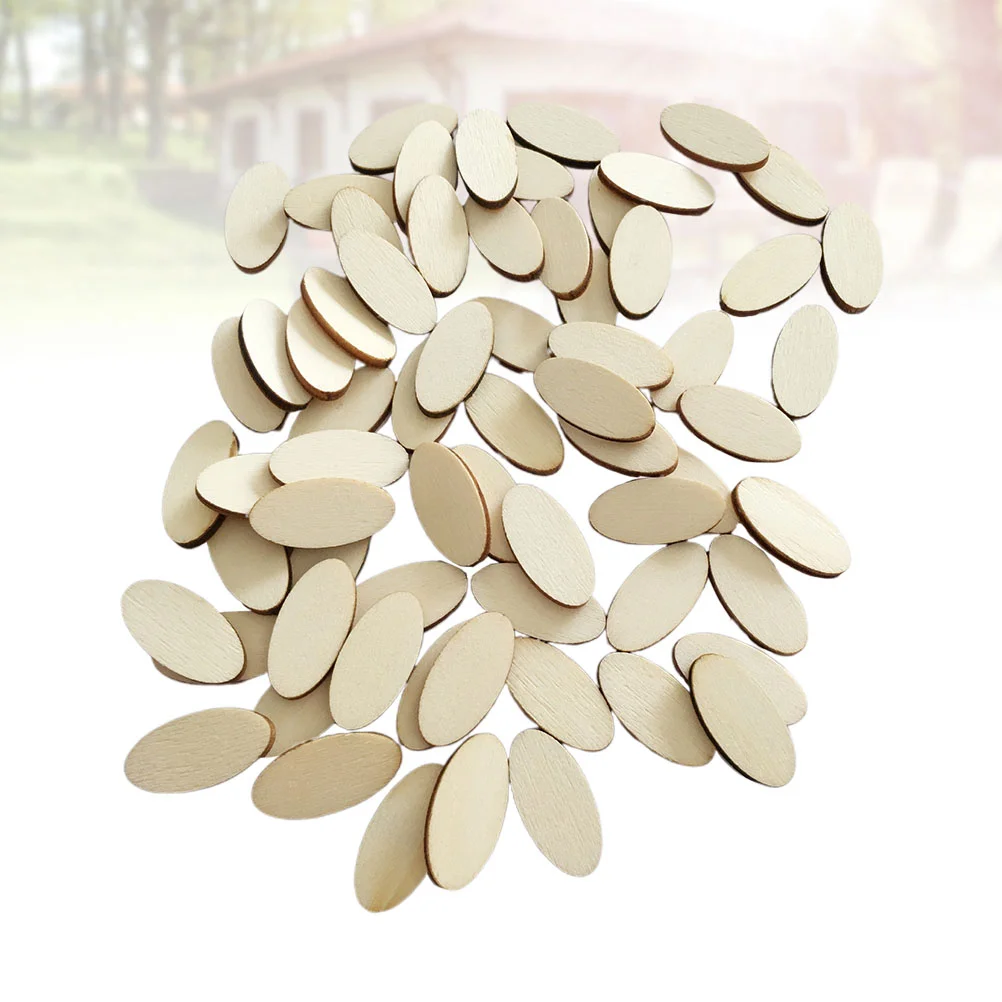 

Wood Oval Wooden Crafts Cutout Slices Shape Diy Discs Tag Pieces Cutouts Chipchristmas Unfinished Shapes Ornaments Natural Blank