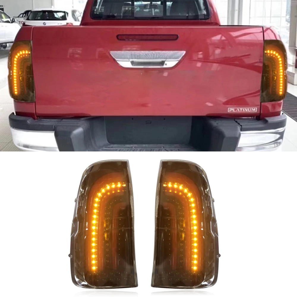 

Задний светодиодный фонарь для Toyota Hilux Revo 2015 2016 2017 2018 2019 2020 2021, задний фонарь, стоп-сигнал, стоп светильник, предупредительная лампа, 1 комплек...