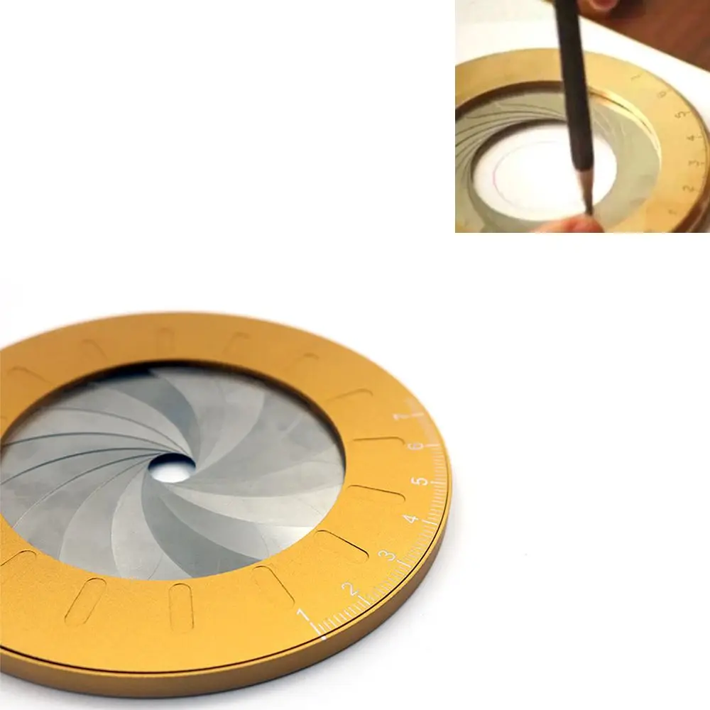 

Round Circle Drafting Geometric Stencil Plotting Compass Adjustable Measurement Ring Ruler Measurements Tools