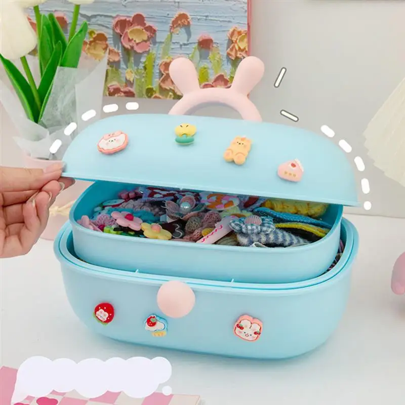 

Box Storage Hair Case Kids Container Jewelry Holdertie Organizer Gift Accessoriesaccessory Rings Nailplastic Desktop Collection