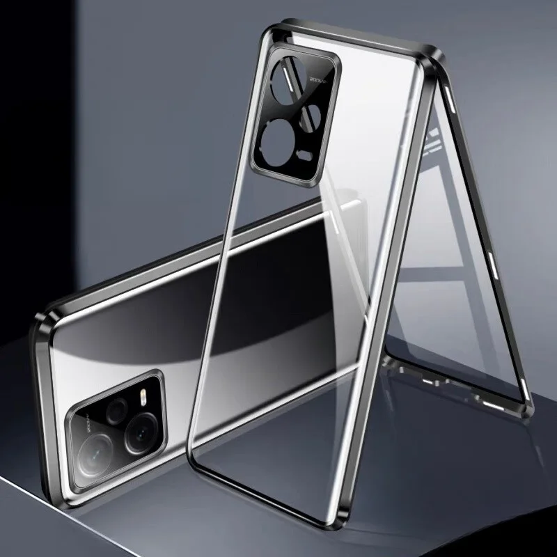 

Magnetic Adsorption Metal Case For Xiaomi Redmi Note 12 Pro Plus 5G For Redmi Note12 Note12Pro+ Double Side Glass Cover Shell