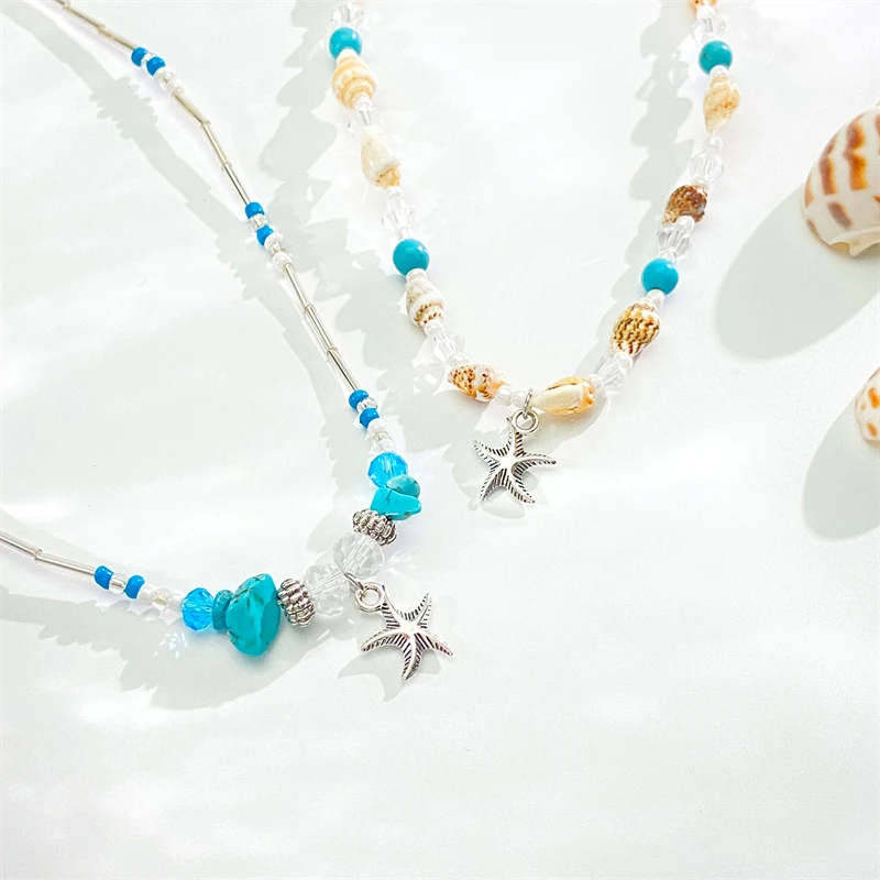 Богемное ожерелье в виде морской звезды женское стильное простое креативное из