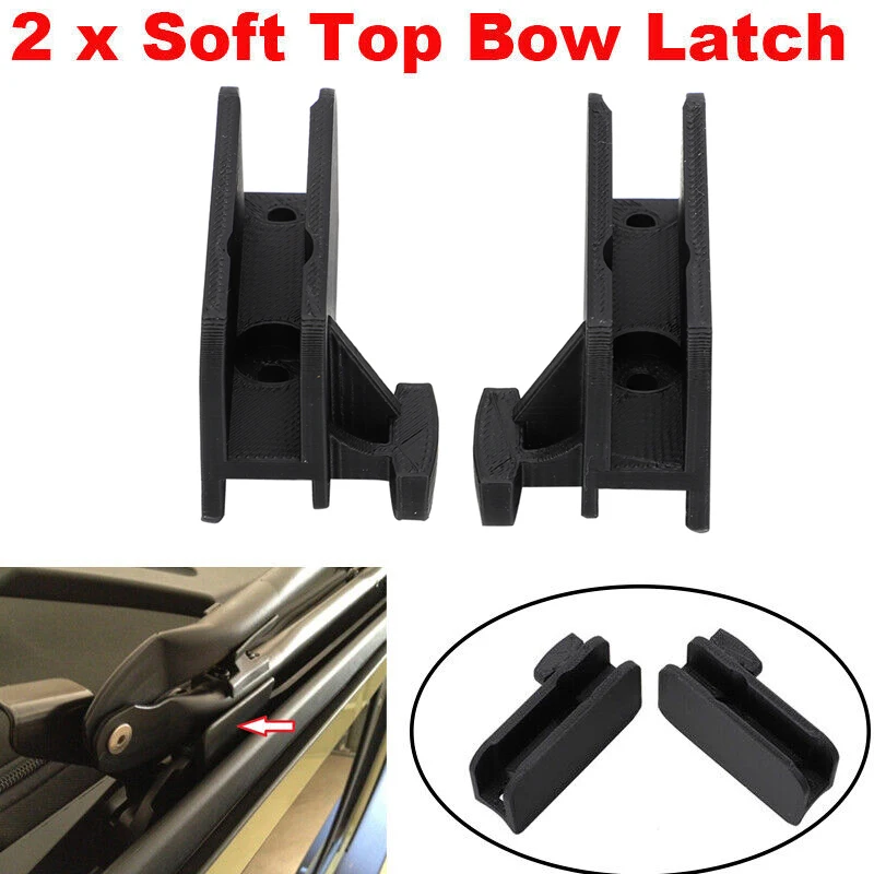 

2PCS Soft Top Front Side Bow Latch Kit Black For Jeep Sunrider Roof (both sides)