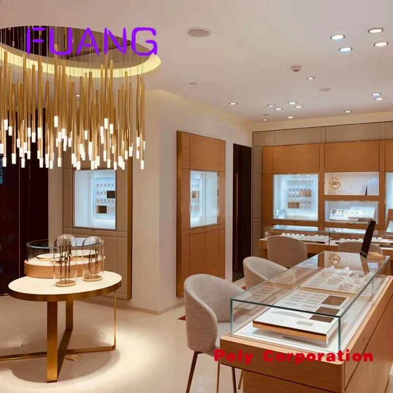 Display case of jewellery shop counter design with jewellery display cabinet for lights led cabinet design
