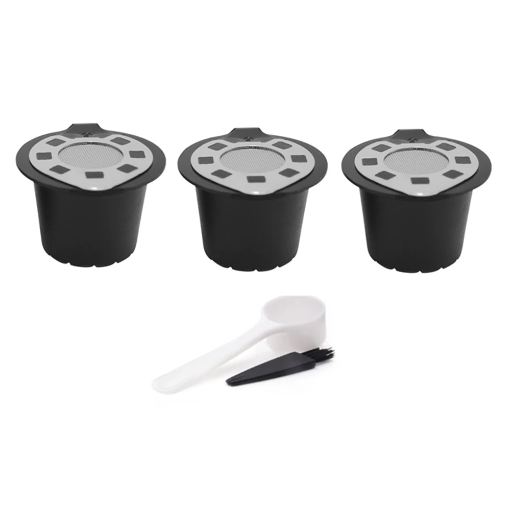 

3PCS Update Version Coffee Capsule for Nespresso Maker with Stainless Steel Lid Espresso Coffee Filter Cafe Pod,B