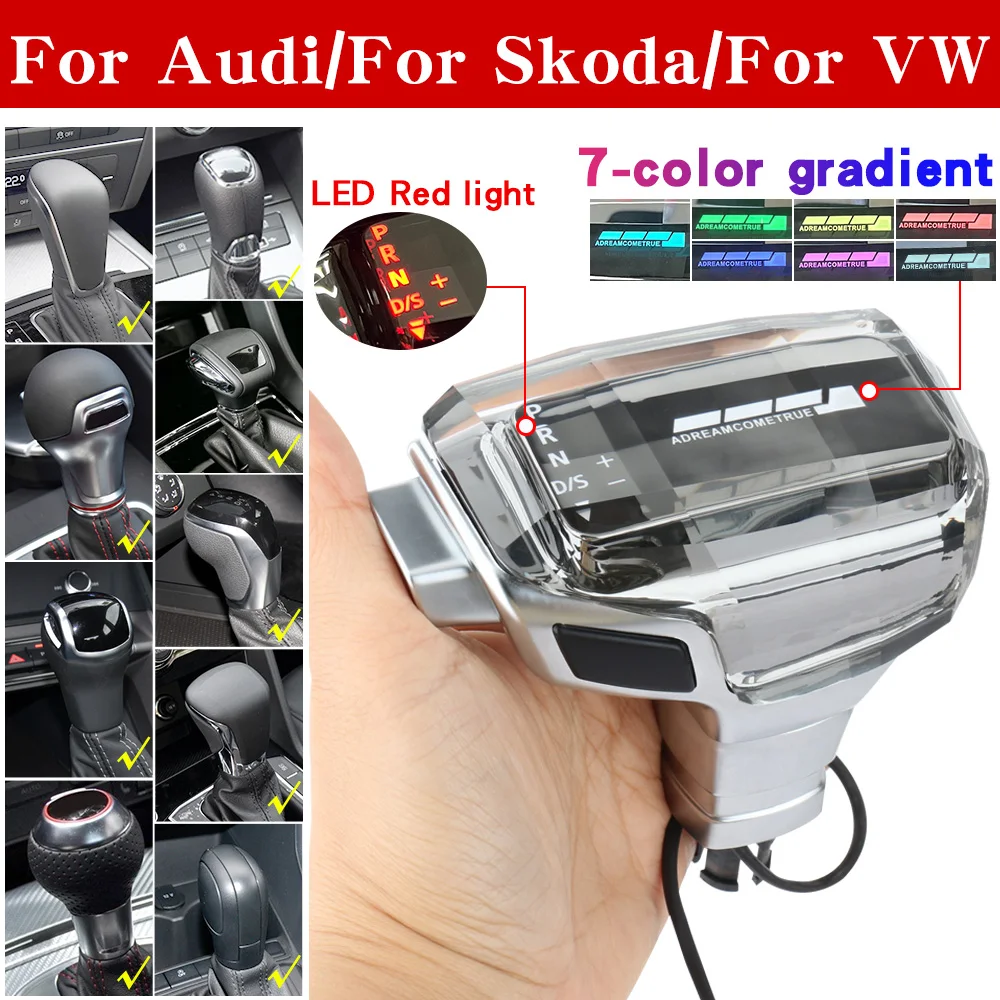 Для audi a3 8V RS q3 A6 C6 A7 volkswagen passat b6 b7 tiguan golf gti 6 Skoda Octavia Super Crystal LED Ручка переключения