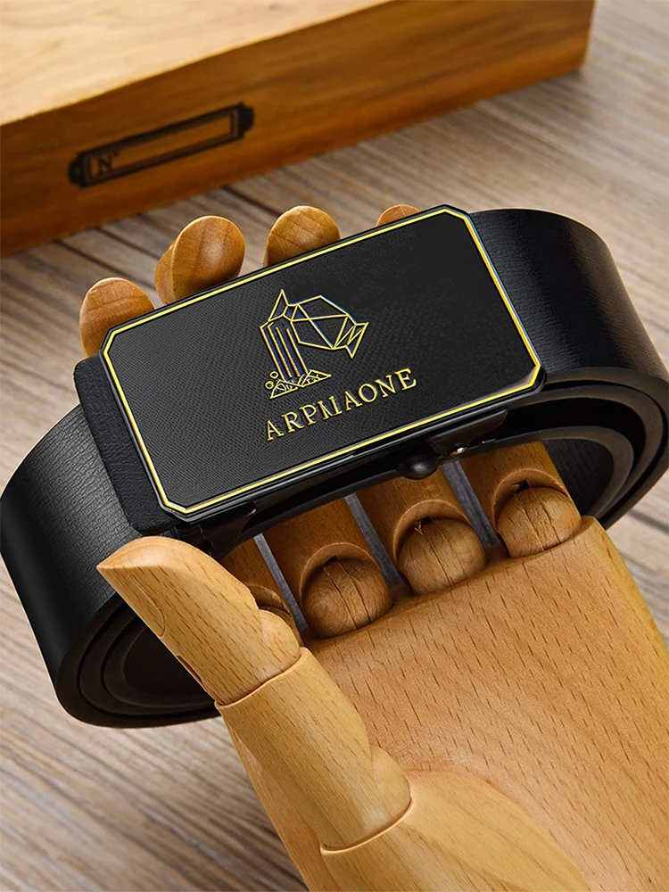 Мужские джинсы с автоматической пряжкой 12 созвездий из ПУ кожи