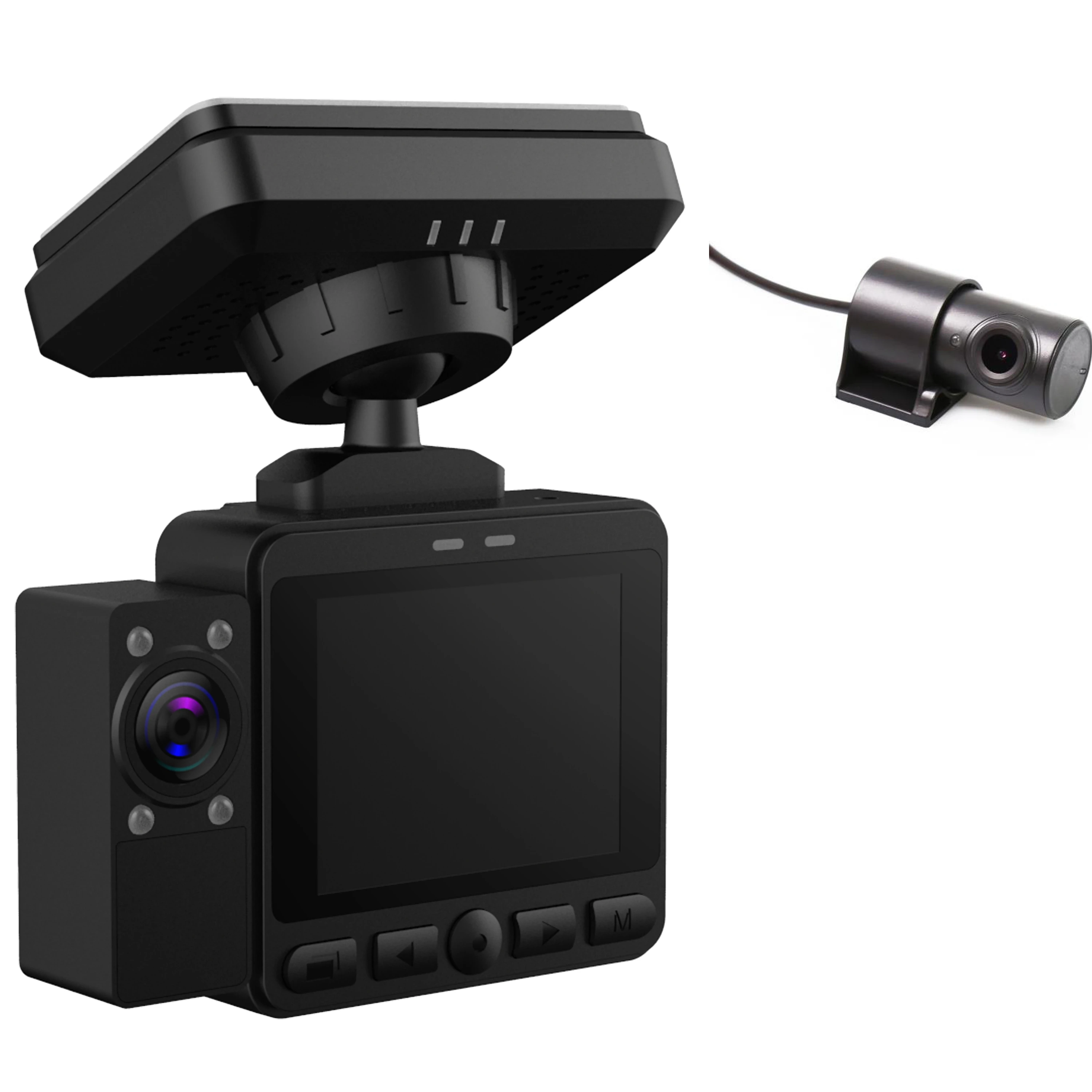 

2022 newest 2inch dashcam reverse cameras wide angle 2lens radar detector with car dvr camera wifi gps dash cam 4k car black box