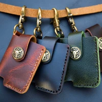 genuine leather lighter case cowhide custom protective sleeve lighter storage holster belt bag handmade for zippo lighter shell