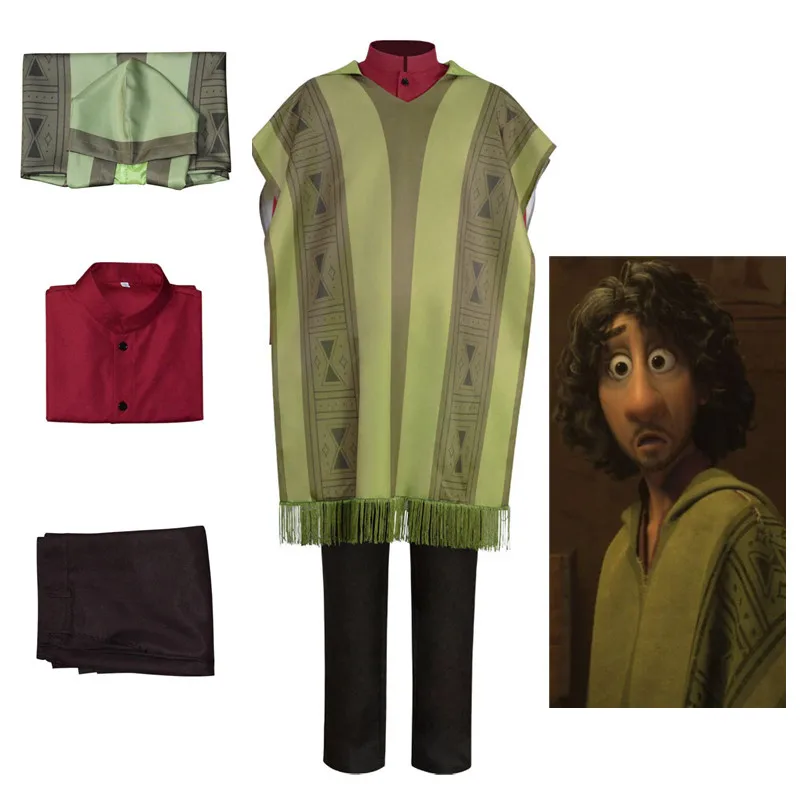 Костюм для косплея Энканто Бруно детей и взрослых одежда хэллоуивечерние |