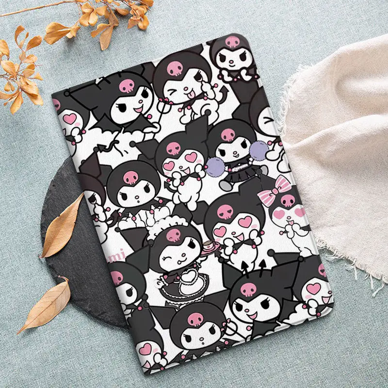 

Hello Kitty Kuromi Case for iPad 2021 10.2" 7th 8th 9th Y2k Cartoon Magnetic Cover for iPad Air 5 4 Mini 6 Anti-fall Case Funda